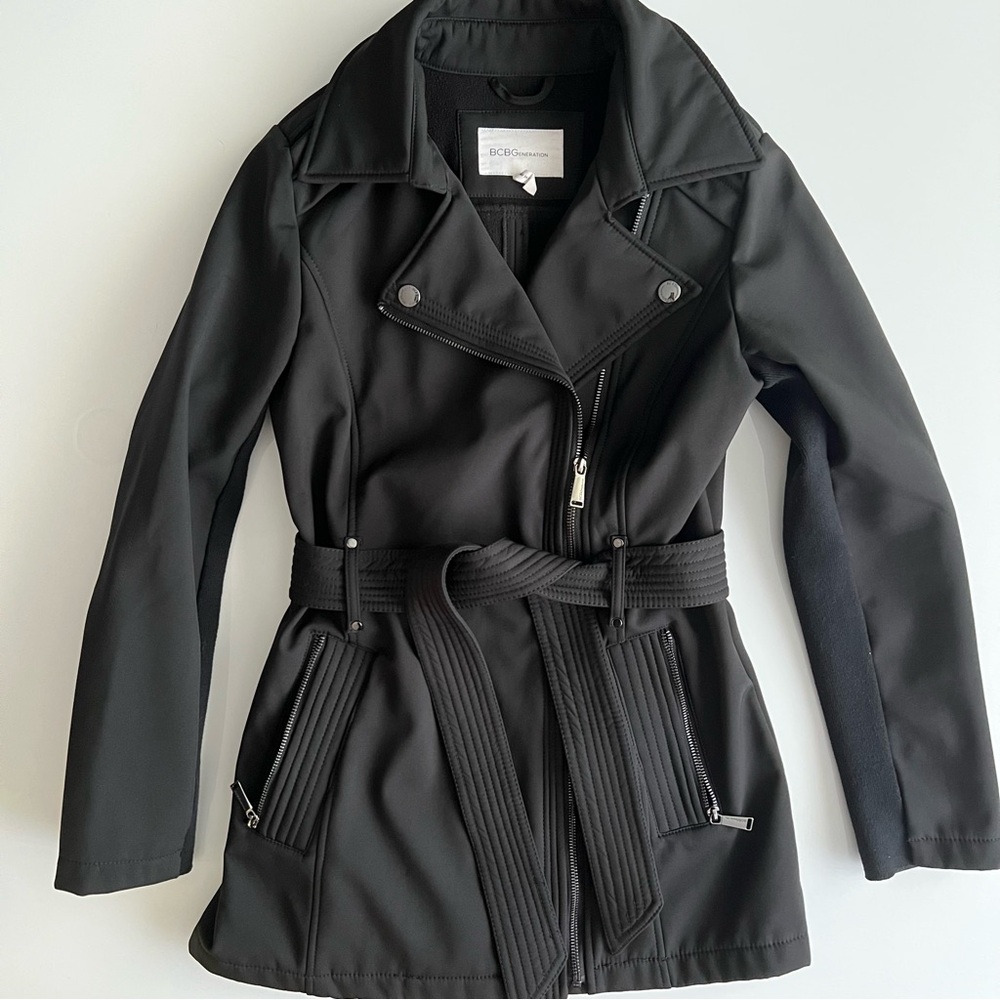 bcbgeneration soft-shell jacket, black, xs - image 1